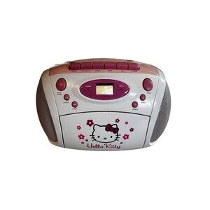 Vintage Hello Kitty CD Cassette Tape Stereo Radio  Pink FULLY TESTED